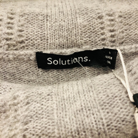 NWT Solutions Off the Shoulder Grey Sweater Dress - Picture 5 of 5